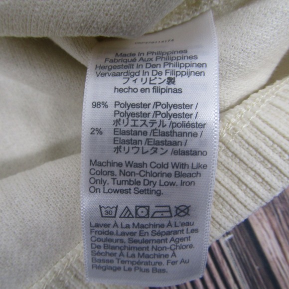 Madewell Womens Medium Ivory White Jacquard Funnelneck Top - Picture 5 of 7